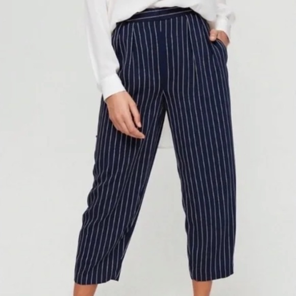 Aritzia Babaton Modesto pant navy stripe - Picture 3 of 3